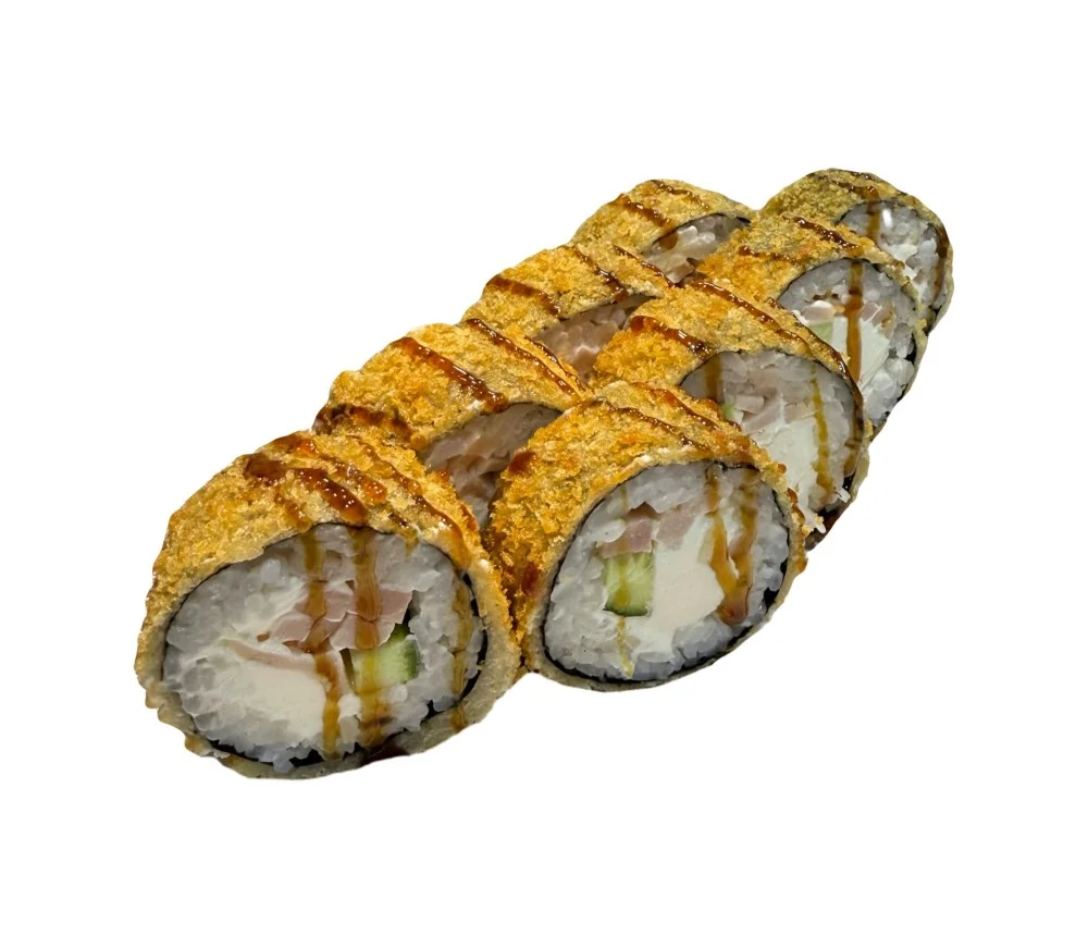 Жареный ролл с курицей